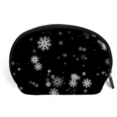 Christmas Snow Edge, Lights Accessory Pouch (large) by kyorashop23