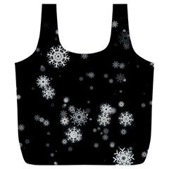 Christmas Snow Edge, Lights Full Print Recycle Bag (xxl) by kyorashop23