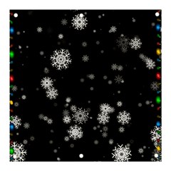 Christmas Snow Edge, Lights Banner And Sign 3  X 3  by kyorashop23