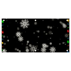 Christmas Snow Edge, Lights Banner And Sign 4  X 2  by kyorashop23