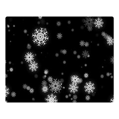 Christmas Snow Edge, Lights Premium Plush Fleece Blanket (large) by kyorashop23