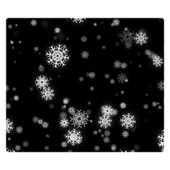 Christmas Snow Edge, Lights Premium Plush Fleece Blanket (small) by kyorashop23