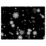 Christmas Snow Edge, Lights Two Sides Premium Plush Fleece Blanket (Baby Size) 40 x30  Blanket Back