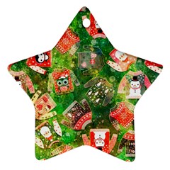 Christmas Ugly Sweater, Adoxali, Christmas, December, Santa Star Ornament (two Sides) by kyorashop23