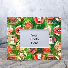 Christmas Ugly Sweater, Adoxali, Christmas, December, Santa White Tabletop Photo Frame 4 x6 