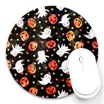 Cool Halloween Ghosts, Adoxali, Autumn Round Mousepad Front