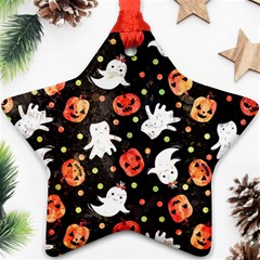 Cool Halloween Ghosts, Adoxali, Autumn Ornament (star)