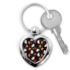 Cool Halloween Ghosts, Adoxali, Autumn Key Chain (heart) by kyorashop23