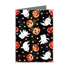 Cool Halloween Ghosts, Adoxali, Autumn Mini Greeting Card