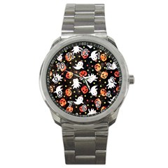 Cool Halloween Ghosts, Adoxali, Autumn Sport Metal Watch by kyorashop23