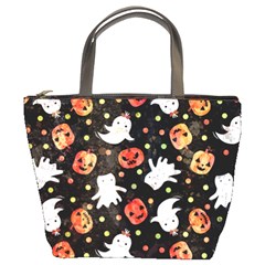 Cool Halloween Ghosts, Adoxali, Autumn Bucket Bag by kyorashop23