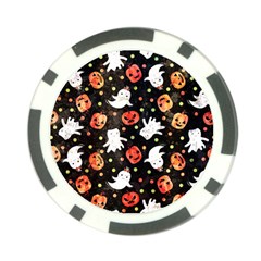 Cool Halloween Ghosts, Adoxali, Autumn Poker Chip Card Guard by kyorashop23