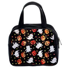 Cool Halloween Ghosts, Adoxali, Autumn Classic Handbag (two Sides) by kyorashop23