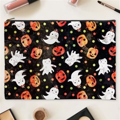 Cool Halloween Ghosts, Adoxali, Autumn Cosmetic Bag (xxxl) by kyorashop23