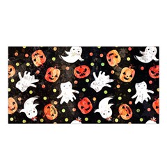 Cool Halloween Ghosts, Adoxali, Autumn Satin Shawl 45  X 80  by kyorashop23