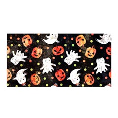 Cool Halloween Ghosts, Adoxali, Autumn Satin Wrap 35  X 70  by kyorashop23