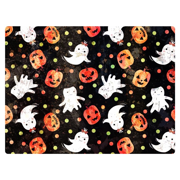 Cool Halloween Ghosts, Adoxali, Autumn Premium Plush Fleece Blanket (Extra Small)