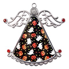 Cool Halloween Ghosts, Adoxali, Autumn Metal Angel With Crystal Ornament by kyorashop23