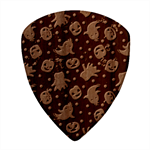 Cool Halloween Ghosts, Adoxali, Autumn Square Wood Guitar Pick Holder Case And Picks Set Pick