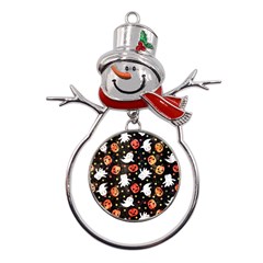 Cool Halloween Ghosts, Adoxali, Autumn Metal Snowman Ornament