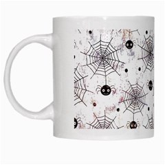 Creepy Spider Design, Adoxali, Halloween White Mug by kyorashop23