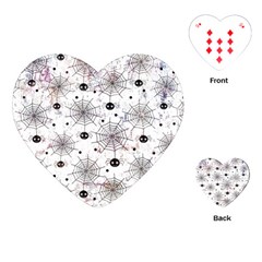 Creepy Spider Design, Adoxali, Halloween Playing Cards Single Design (heart)