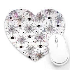 Creepy Spider Design, Adoxali, Halloween Heart Mousepad by kyorashop23