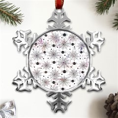 Creepy Spider Design, Adoxali, Halloween Metal Small Snowflake Ornament by kyorashop23