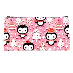 Cute Penguin Pattern, Adoxali, Christmas, December Pencil Case by kyorashop23