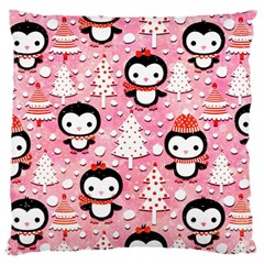 Cute Penguin Pattern, Adoxali, Christmas, December Standard Premium Plush Fleece Cushion Case (one Side) by kyorashop23