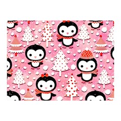 Cute Penguin Pattern, Adoxali, Christmas, December Two Sides Premium Plush Fleece Blanket (mini) by kyorashop23