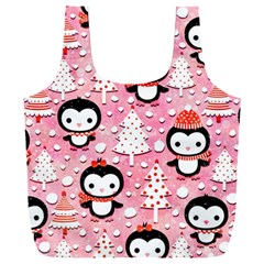 Cute Penguin Pattern, Adoxali, Christmas, December Full Print Recycle Bag (xxxl) by kyorashop23