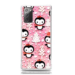 Cute Penguin Pattern, Adoxali, Christmas, December Samsung Galaxy Note 20 Tpu Uv Case by kyorashop23