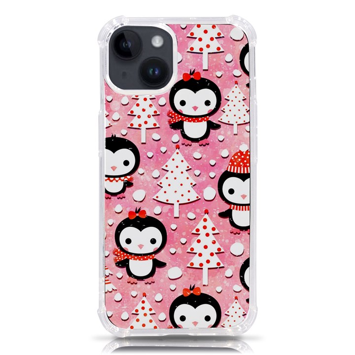 Cute Penguin Pattern, Adoxali, Christmas, December iPhone 14 TPU UV Print Case