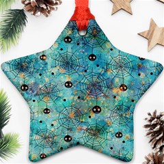 Cute Spiders Pattern, Adoxali, Halloween Ornament (star)