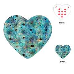 Cute Spiders Pattern, Adoxali, Halloween Playing Cards Single Design (heart)