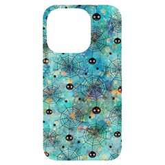 Cute Spiders Pattern, Adoxali, Halloween Iphone 14 Pro Black Uv Print Case by kyorashop23