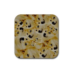 Doge , Memes Rubber Coaster (Square)