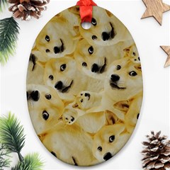 Doge , Memes Oval Ornament (two Sides)