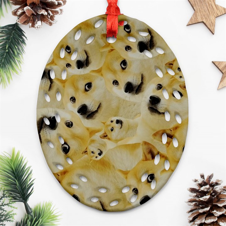 Doge , Memes Ornament (Oval Filigree)