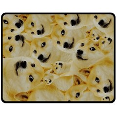 Doge , Memes Two Sides Fleece Blanket (medium) by kyorashop23