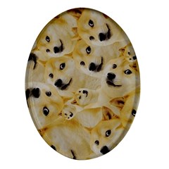 Doge , Memes Oval Glass Fridge Magnet (4 Pack) by kyorashop23