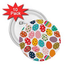 Easter Eggs Pattern, Easter 2.25  Buttons (10 pack) 