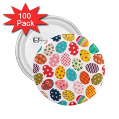 Easter Eggs Pattern, Easter 2.25  Buttons (100 pack) 