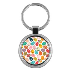 Easter Eggs Pattern, Easter Key Chain (Round)