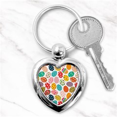 Easter Eggs Pattern, Easter Key Chain (Heart)