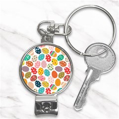 Easter Eggs Pattern, Easter Nail Clippers Key Chain