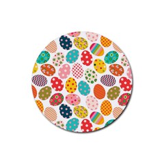 Easter Eggs Pattern, Easter Rubber Coaster (Round)