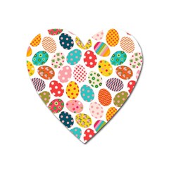 Easter Eggs Pattern, Easter Heart Magnet by kyorashop23