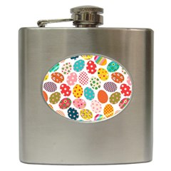 Easter Eggs Pattern, Easter Hip Flask (6 oz)